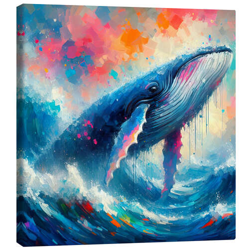 Canvas print The giant blue whale