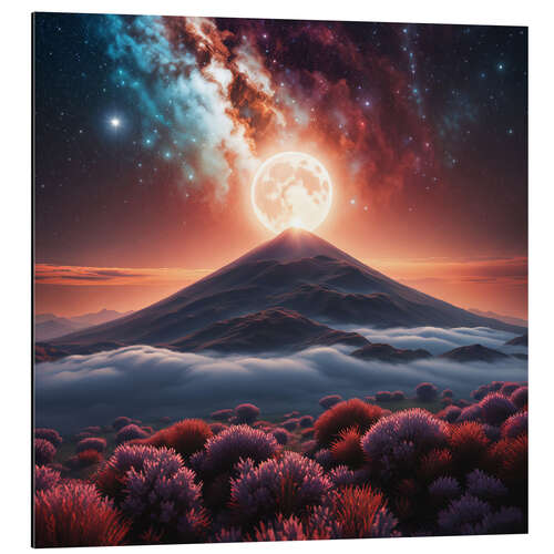 Print på aluminium Fantastic starry night