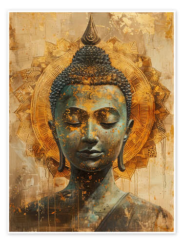 Poster Buddha and Mandala