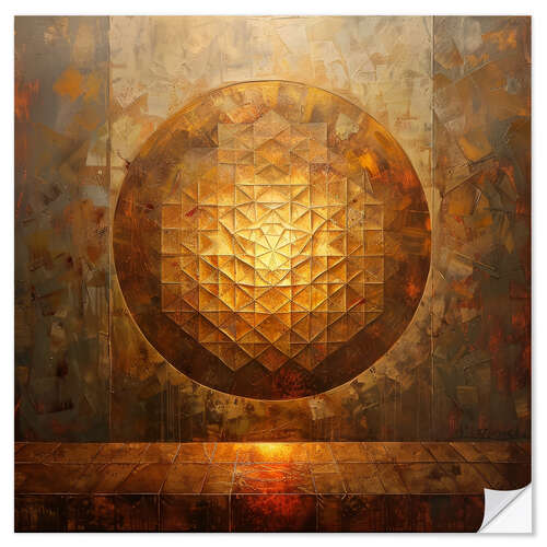 Selvklebende plakat Sacred Geometry