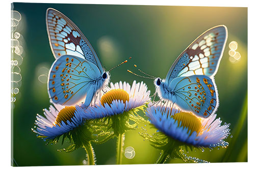 Acrylic print Blues butterflies