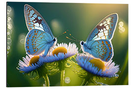 Tableau en aluminium Blues butterflies