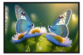 Gerahmter Kunstdruck Bläulinge
