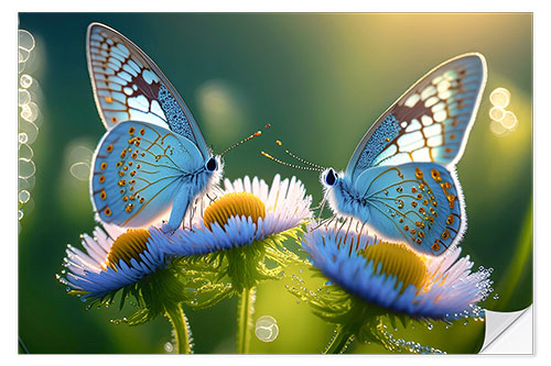 Wall sticker Blues butterflies