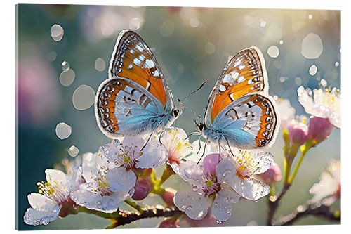 Acrylic print Blue butterflies