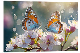 Acrylic print Blue butterflies