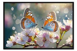 Gerahmter Kunstdruck Bläulinge