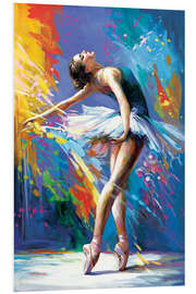 Foam board print Ballerina's Enchanting Ecstasy