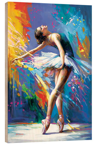 Quadro de madeira Ballerina's Enchanting Ecstasy