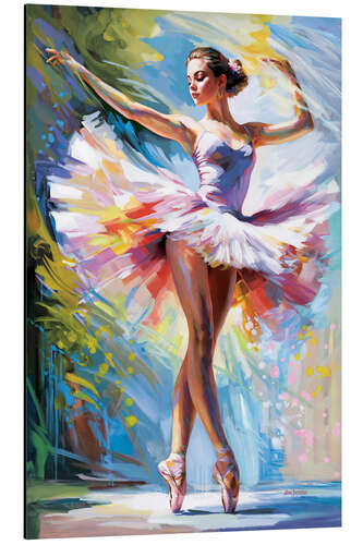 Aluminium print Ballerina's Embrace in Motion