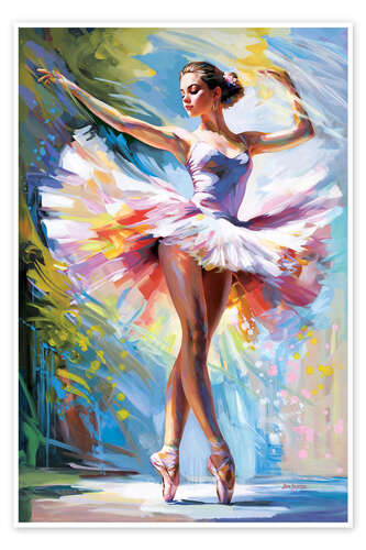 Poster Umarmung einer Ballerina in Bewegung