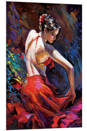 Quadro em PVC Passionate Flamenco Dancer