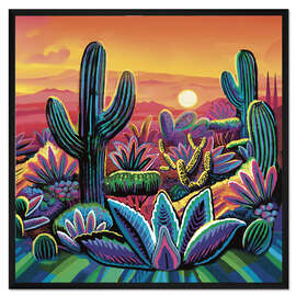 Gerahmter Kunstdruck Mitla Sunset