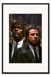 Gerahmter Kunstdruck Pulp Fiction - Vincent Vega und Jules Winnfield - Poster