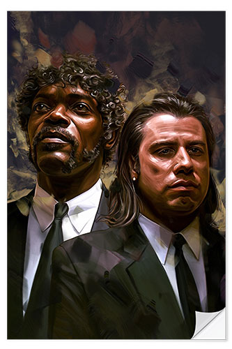 Adesivo murale Pulp Fiction Vincent Vega and Jules Winnfield Poster