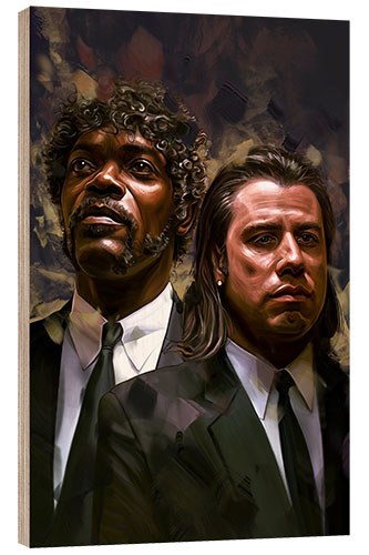 Hout print Pulp Fiction Vincent Vega and Jules Winnfield Poster