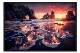 Gerahmter Kunstdruck Mystischer Strand