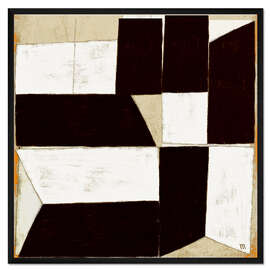 Gerahmter Kunstdruck Signalflaggen I - Abstrakte Komposition in neutralen Tönen