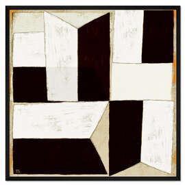 Gerahmter Kunstdruck Signalflaggen II - Abstrakte Komposition in neutralen Tönen