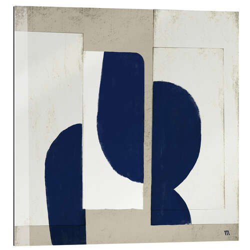 Galleritryk Blue notes - Square abstract composition