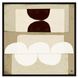 Gerahmter Kunstdruck Rohe Vision - Komposition in neutralen Tönen