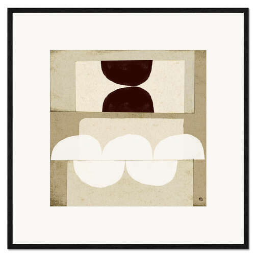 Innrammet kunsttrykk Raw Vision - Composition in neutral tones
