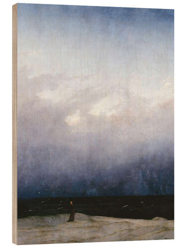 Tableau en bois The Monk by the Sea