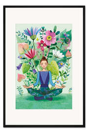 Gerahmter Kunstdruck Yogina im Frühling