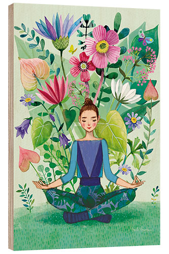 Wood print Yogina in Spring