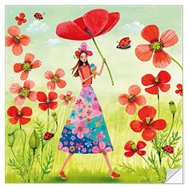 Wall sticker Summertime poppies