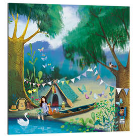 Magnettafel Camping am See