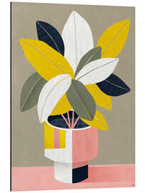 Magnettafel Pflanze in rosa Topf