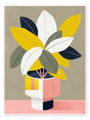 Poster Plant in Pink Pot