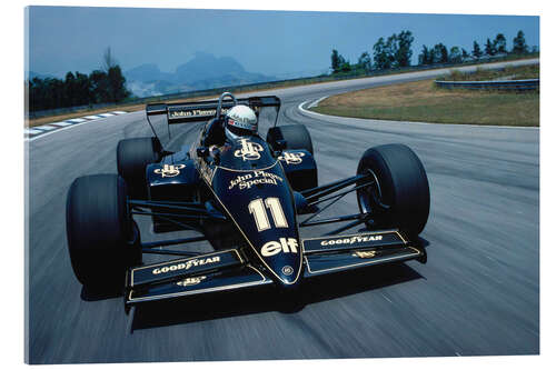 Akrylbillede Elio de Angelis (Lotus 95T Renault), F1 1984, Brazilian GP