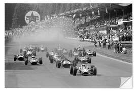 Selvklebende plakat Formula 1 1967, Belgian GP