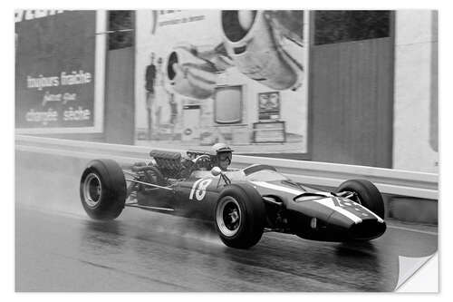 Selvklebende plakat Richie Ginther, Cooper T81 Maserati, F1 1966