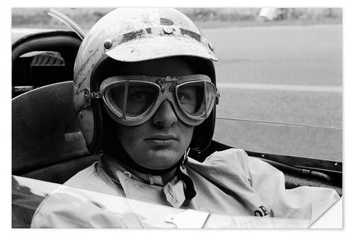 Selvklebende plakat Bruce McLaren, F1 1962