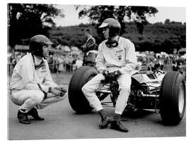 Acrylic print Jim Clark and Dan Gurney, Spa-Francorchamps 1964