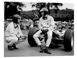 Galleritryk Jim Clark and Dan Gurney, Spa-Francorchamps 1964