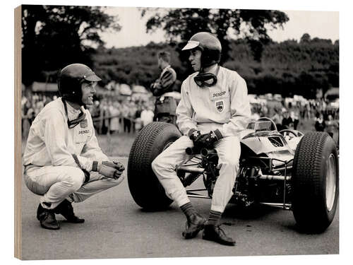 Cuadro de madera Jim Clark and Dan Gurney, Spa-Francorchamps 1964