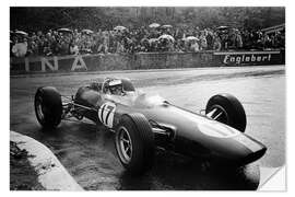 Selvklebende plakat Jim Clark, Lotus 33 Climax, F1 1965