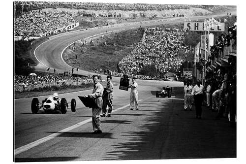 Gallery Print Startboxen blicken bergab in Richtung Eau Rouge, F1 1962