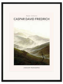 Gerahmter Kunstdruck Landscape Riesengebirge - Exhibition Poster