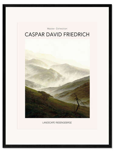 Gerahmter Kunstdruck Landscape Riesengebirge - Exhibition Poster