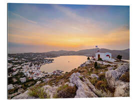 Gallery print Church of Prophet Elias above Agia Marina, Leros Island, Greece