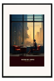 Gerahmter Kunstdruck Warten auf E. Hopper