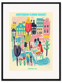 Gerahmter Kunstdruck Amsterdam Flower Market