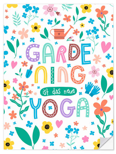 Wall sticker Gardening ist das neue Yoga