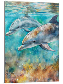 Aluminium print Dolphin Summer