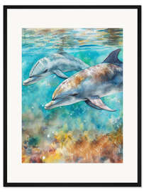 Gerahmter Kunstdruck Dolphin Summer